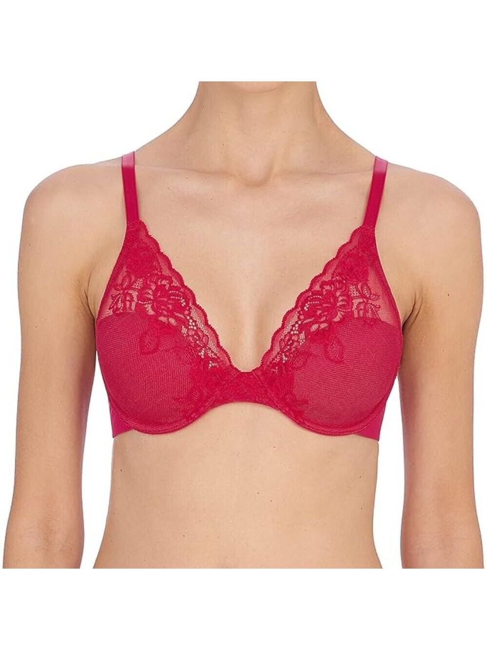Natori Avail Full Figure Convertible Contour Underwire Bra 30F Red